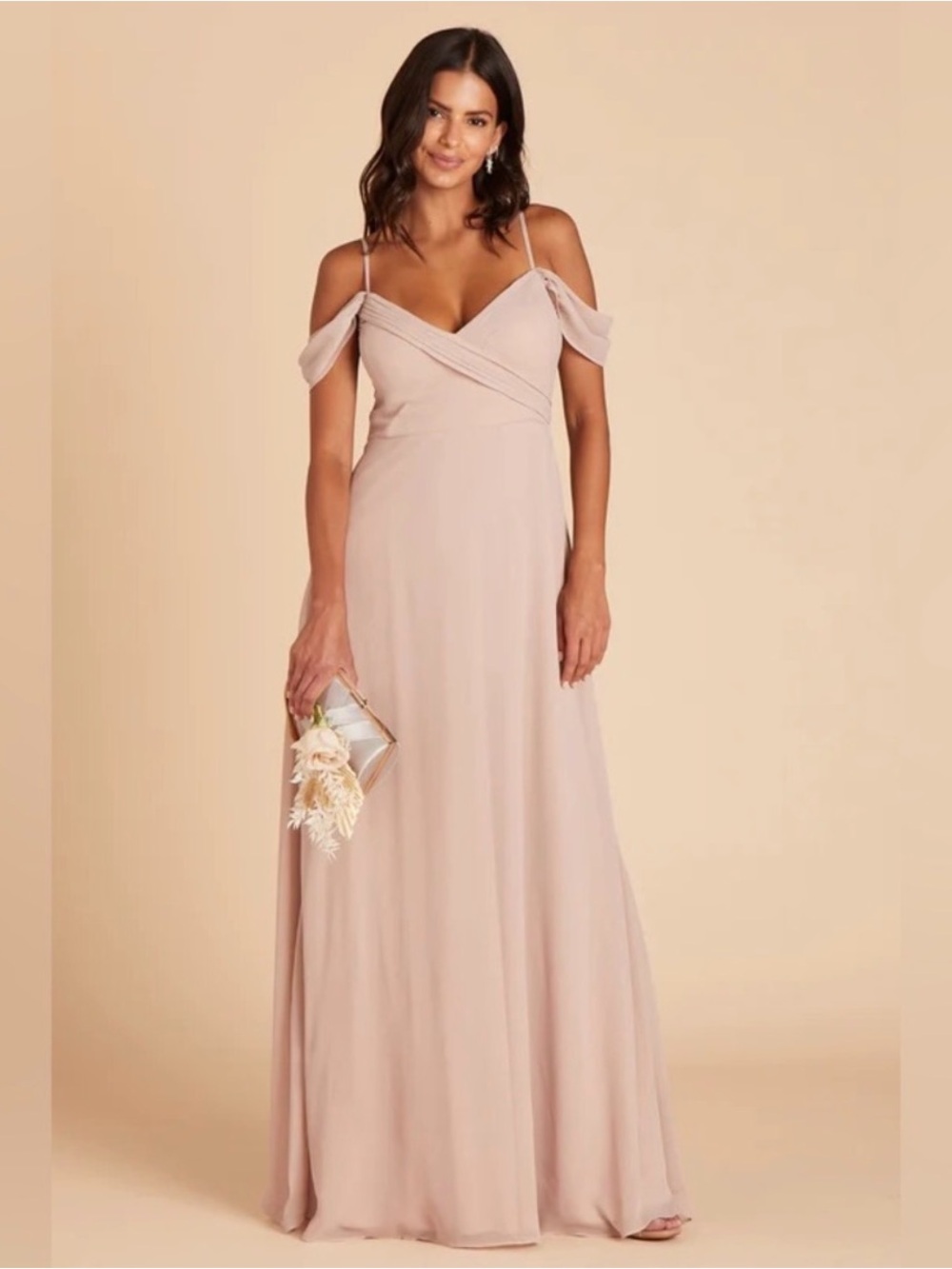 Birdy Grey SPENCE CONVERTIBLE DRESS CHIFFON TAUPE XS NEW NWT BRIDESMAID Wedding